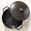 Staub 405114720 Chistera Yağmur Efektli Kapaklı Döküm Tencere 28cm Siyah