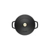 Staub 405114720 Chistera Yağmur Efektli Kapaklı Döküm Tencere 28cm Siyah