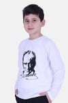 2'li Atatürk-imza Farklı Desenli Erkek-kız Çocuk T-shirt