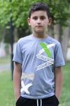 3lü Baskılı Collection Erkek Çocuk Beyaz Siyah Gri T-shirt