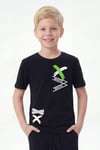 3Lü Baskılı X Collection Erkek Çocuk Beyaz Siyah Gri T-Shirt