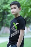 3'lü, Baskılı X Collection Erkek Çocuk Siyah Gri Mavi T-shirt