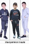3'LÜ ERKEK ÇOCUK 96-TREX-DÜZ MODEL EŞOFMAN TAKIMI