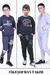 3'LÜ ERKEK ÇOCUK 96-TREX-DÜZ MODEL EŞOFMAN TAKIMI