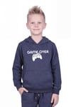 3'lü Kanguru Cepli Kapüşon Detaylı Baskılı Erkek Çocuk 3 Parça Sweatshirt