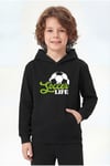 3'lü Kanguru Cepli Kapüşon Detaylı Baskılı Erkek Çocuk 3 Parça Sweatshirt