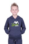 3'lü Kanguru Cepli Kapüşon Detaylı Baskılı Erkek Çocuk 3 Parça Sweatshirt