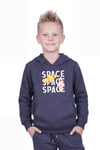 3'lü Kanguru Cepli Kapüşon Detaylı Baskılı Erkek Çocuk 3 Parça Sweatshirt