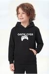 3'lü Kanguru Cepli Kapüşon Detaylı Baskılı Erkek Çocuk 3 Parça Sweatshirt