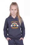 3'lü Kanguru Cepli Kapüşonlu Karışık Baskı Detaylı Kız Çocuk Sweatshirt