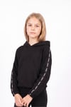 3'lü Kız Çocuk Kapüşonlu Kanguru Cepli Şerit Detaylı Sweatshirt