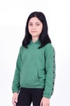 3'lü Kız Çocuk Kapüşonlu Kanguru Cepli Şerit Detaylı Sweatshirt