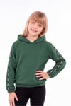 3'lü Kız Çocuk Kapüşonlu Kanguru Cepli Şerit Detaylı Sweatshirt