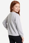 3'lü Yuvarlak Yakalı Beli Lastikli Kısa Bel 3 Parça Kız Çocuk Sweatshirt