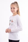 4'lü Kız Çocuk Yuvarlak Yakalı Baskı Detaylı Sweatshirt