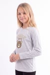 4'lü Kız Çocuk Yuvarlak Yakalı Baskı Detaylı Sweatshirt