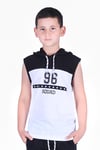 96 Yazı Baskılı Erkek Çocuk Kapüşonlu T-shirt