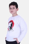 Atatürk Imza Baskılı Unisex Çocuk Sweatshirt