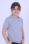 Baskısız, Düz Bisiklet Yaka Kız Çocuk Tişört
