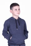 Düz Kanguru Cepli Kapşonlu Sweatshirt