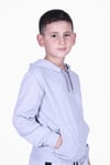 Düz Kanguru Cepli Kapşonlu Sweatshirt