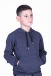 Düz Kanguru Cepli Kapşonlu Sweatshirt