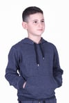 Düz Kanguru Cepli Kapşonlu Sweatshirt