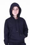 Düz Kanguru Cepli Kapşonlu Sweatshirt