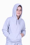 Düz Kanguru Cepli Kapşonlu Sweatshirt