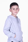 Düz Kanguru Cepli Kapşonlu Sweatshirt