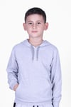 Düz Kanguru Cepli Kapşonlu Sweatshirt