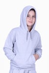 Düz Kanguru Cepli Kapşonlu Sweatshirt