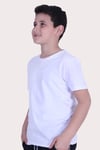 Düz Model Farklı Renk Seçeneği Ile Unisex Çocuk Tişört