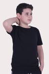 Düz Model Farklı Renk Seçeneği Ile Unisex Çocuk Tişört