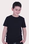 Düz Model Farklı Renk Seçeneği Ile Unisex Çocuk Tişört
