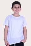 Düz Model Farklı Renk Seçeneği Ile Unisex Çocuk Tişört