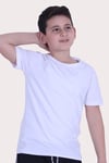 Düz Model Farklı Renk Seçeneği Ile Unisex Çocuk Tişört