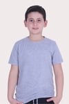 Düz Model Farklı Renk Seçeneği Ile Unisex Çocuk Tişört