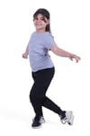 Düz Renk, Desensiz, Beli Lastikli Alt-üst Kız Çocuk T-shirt Eşofman Takımı