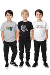 ERKEK ÇOCUK 3'LÜ YUVARLAK YAKA THE MOON-NEVER-THE MOST YAZI BASKILI ALT-ÜST YAZLIK TAKIM