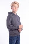 Erkek Çocuk Basic Düz Kanguru Cepli Kapüşonlu Sweatshirt
