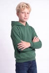 Erkek Çocuk Basic Düz Kanguru Cepli Kapüşonlu Sweatshirt