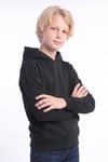 Erkek Çocuk Basic Düz Kanguru Cepli Kapüşonlu Sweatshirt
