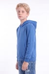Erkek Çocuk Basic Düz Kanguru Cepli Kapüşonlu Sweatshirt