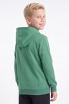 Erkek Çocuk Basic Düz Kanguru Cepli Kapüşonlu Sweatshirt