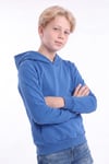 Erkek Çocuk Basic Düz Kanguru Cepli Kapüşonlu Sweatshirt