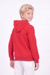 Erkek Çocuk Basic Düz Kanguru Cepli Kapüşonlu Sweatshirt