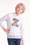 Erkek Çocuk Baskılı Kanguru Cepli Uzun Kollu Kapüşonlu Sweatshirt