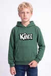 Erkek Çocuk Baskılı Kanguru Cepli Uzun Kollu Kapüşonlu Sweatshirt
