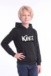 Erkek Çocuk Baskılı Kanguru Cepli Uzun Kollu Kapüşonlu Sweatshirt